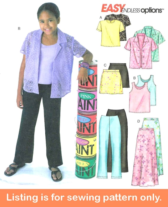 MEISJES NAAIEN PATROON Naai Lente kleding Kleding Button Down