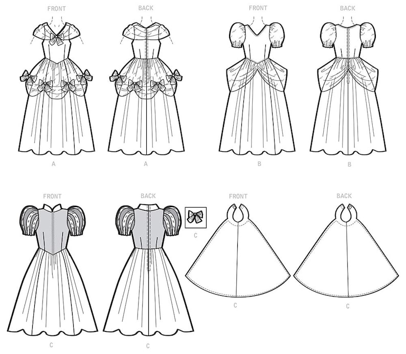 COSTUME SEWING PATTERN Sew Girls Halloween Carnival Outfit Dress