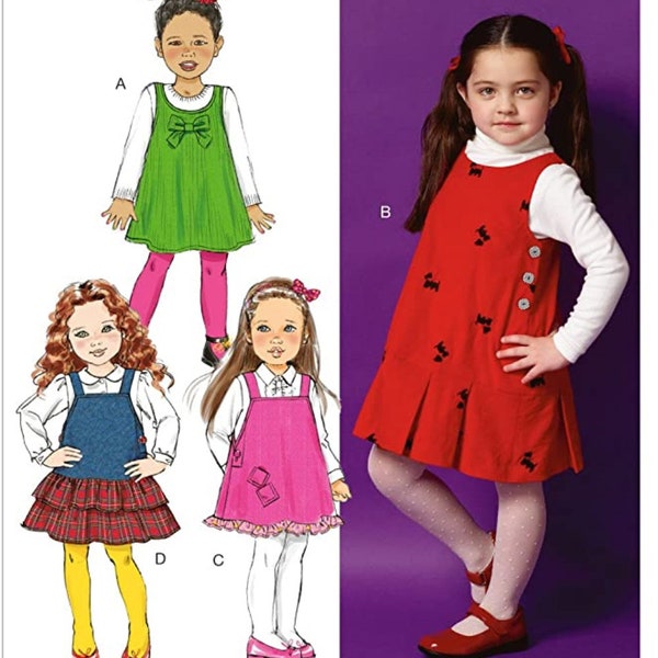 Sale!!! JUMPER SEWING PATTERN | Sew Girls Clothes Clothing | School Pleated Tiered | Child Size 2 3 4 5 6 7 8 | For Fall Winter Outfit 5945