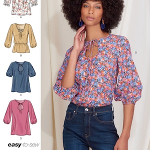 Easy 2022 Spring Peasant Blouse Simplicity S9469 H5 (6-14