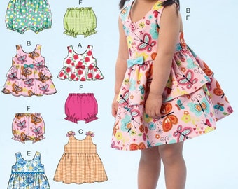 GIRLS SEWING PATTERN | Make Summer Clothes | Little Kids Toddler Baby Childs Clothing | Dress Romper Shirt Playsuit Sundress Tank Top | 6944