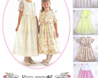 Sale!! DRESS SEWING PATTERN | Make Girls Clothes Clothing | Formal Easter Party Dress Flower Girl Dress Jacket | Size 3 4 5 6 | Vintage 2133