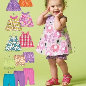MODELLO DI ABITO DA CUCIRE / Realizza vestiti per neonate / Abbigliamento per neonati Prendisole Canottiera Pantaloncini estivi / Taglia neonato - Vestito xl per neonati /6912