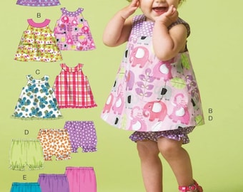 DRESS SEWING PATTERN | Make Baby Girls Clothes | Infant Clothing Sundress Tank Top Shorts Summer | Size Newborn - xl Outfit For Babies |6912