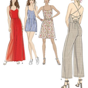 WOMENS SEWING PATTERN | Sew Summer Clothes Clothing | Dress Sundress Jumpsuit Romper | Size 6 8 10 12 14 16 18 20 22 Plus | Laced Back 8635