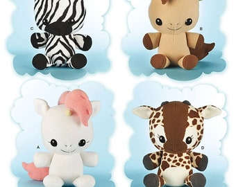 Sale!!! STUFFED TOY Sewing PATTERN | Sew Cute Cloth Soft Kawaii Plush Animals | Zebra Horse Unicorn Giraffe Pony l Handmade Gift Idea | 8034