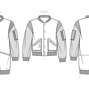 JACKET SEWING PATTERN | Sew Mens Clothes Clothing | Varsity Bomber ...