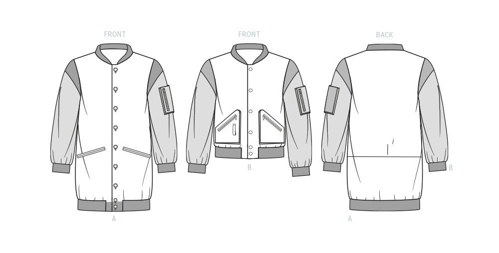 JACKET SEWING PATTERN | Sew Mens Clothes Clothing | Varsity Bomber ...