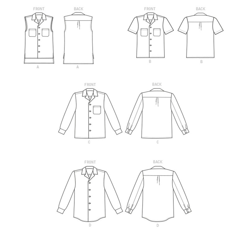 Sale!! SHIRT SEWING PATTERN | Sew Mens Womens Clothes Clothing | Button ...