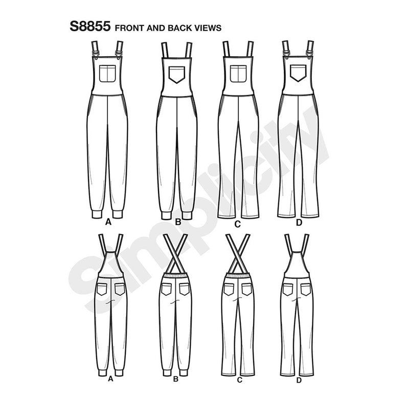 Pattern For Overalls Sale!! OVERALLS SEWING PATTERN | Sew Womens Clothes Clothing | Knit Bib ...