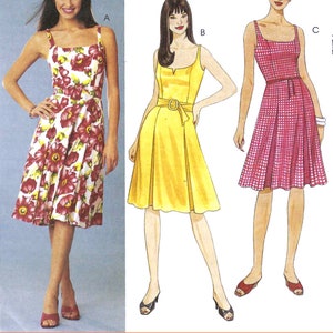 KLEID SCHNITTMUSTER | Sew Woman Misses Kleidung Kleidung | Ärmelloses Sonnenkleid mit Gürtel | Größe 4 6 8 10 Petite| Vintage Style Outfit | 3577