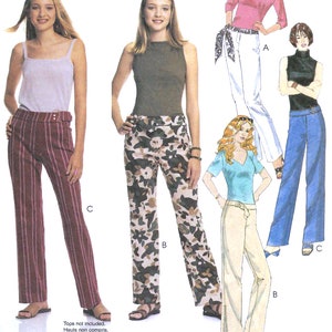 PANTS SEWING PATTERN | Sew Womens Misses Clothes Clothing | Low Rise Jeans Sash Belt | Size 4 6 8 10 12 14 16 18 | Easy Simple Retro | 3615