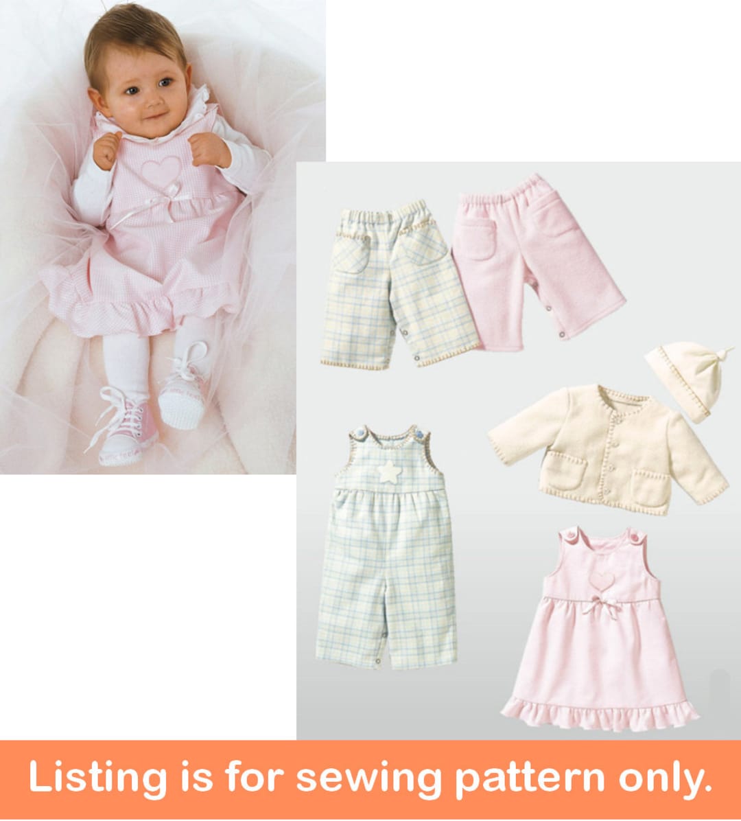 LAYETTE SEWING PATTERN | Sew Baby Clothes Infant Clothing| Boys Girls ...