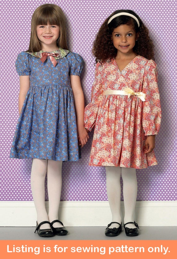 DRESS SEWING PATTERN | Sew Girls Clothes Clothing | Long Short Sleeves  Vintage Easter | Child Size 3 4 5 6 7 8 10 | Spring Fall Outfit | 190 - Etsy