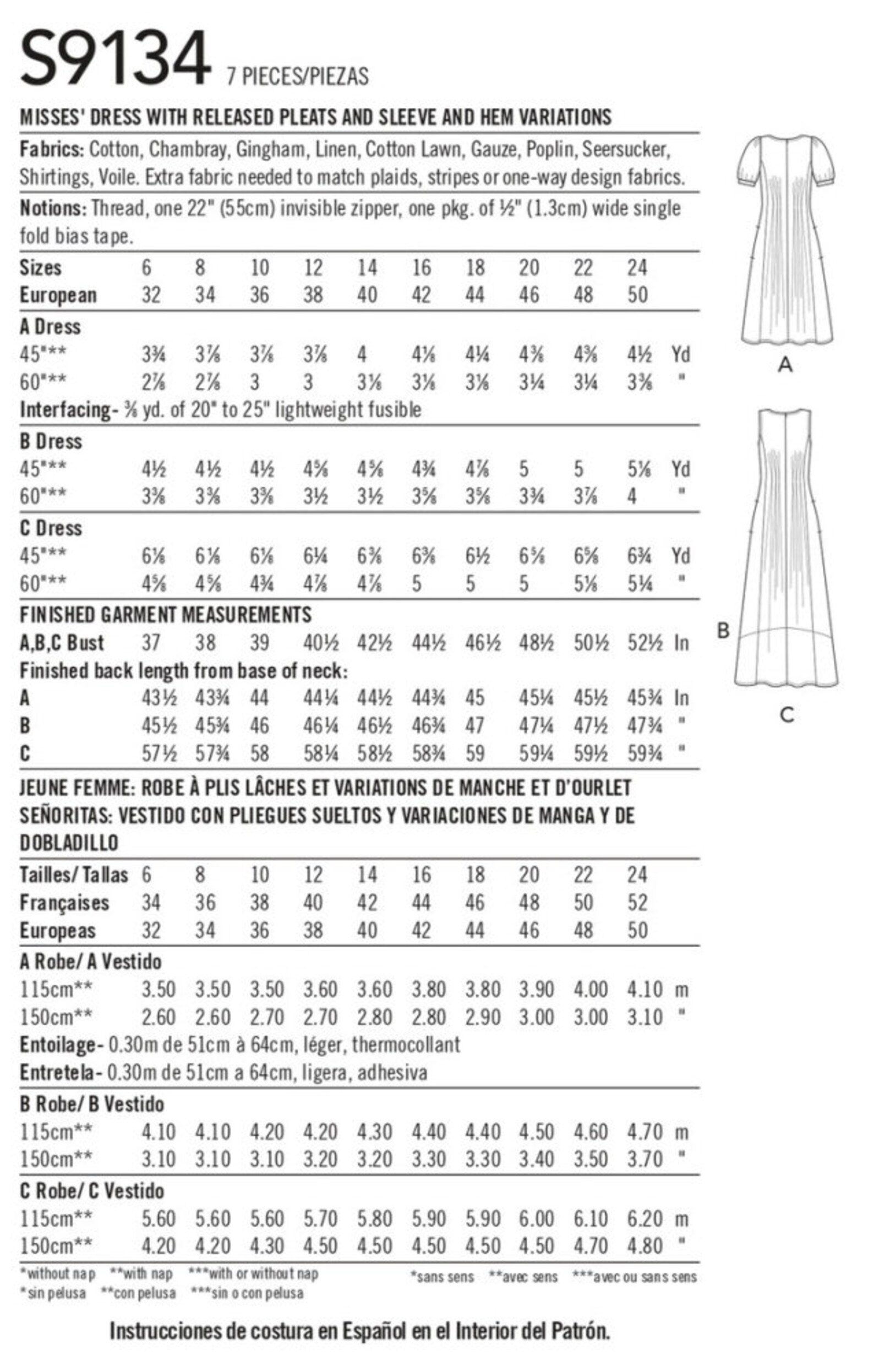 DRESS SEWING PATTERN | Sew Women Clothes Clothing | Easy Sleeveless ...