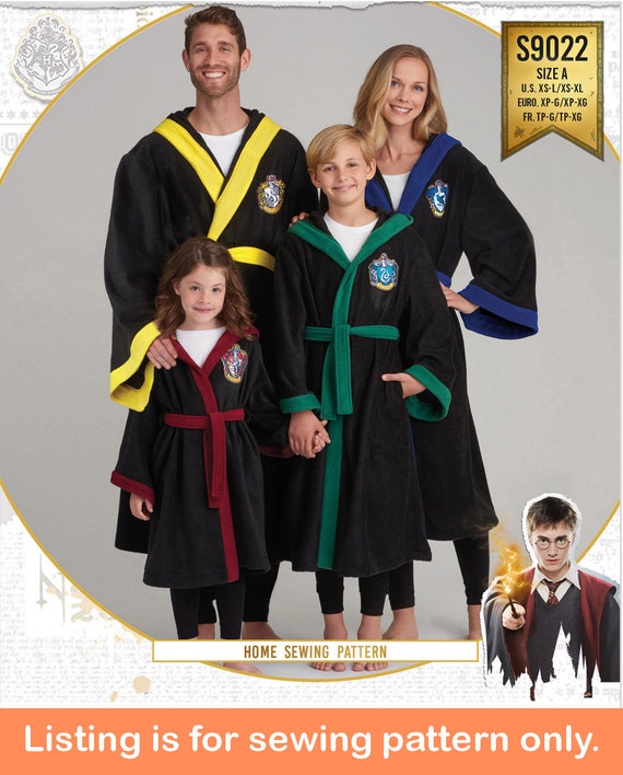 Vente PATRON de couture HARRY POTTER Peignoir à coudre pour enfant