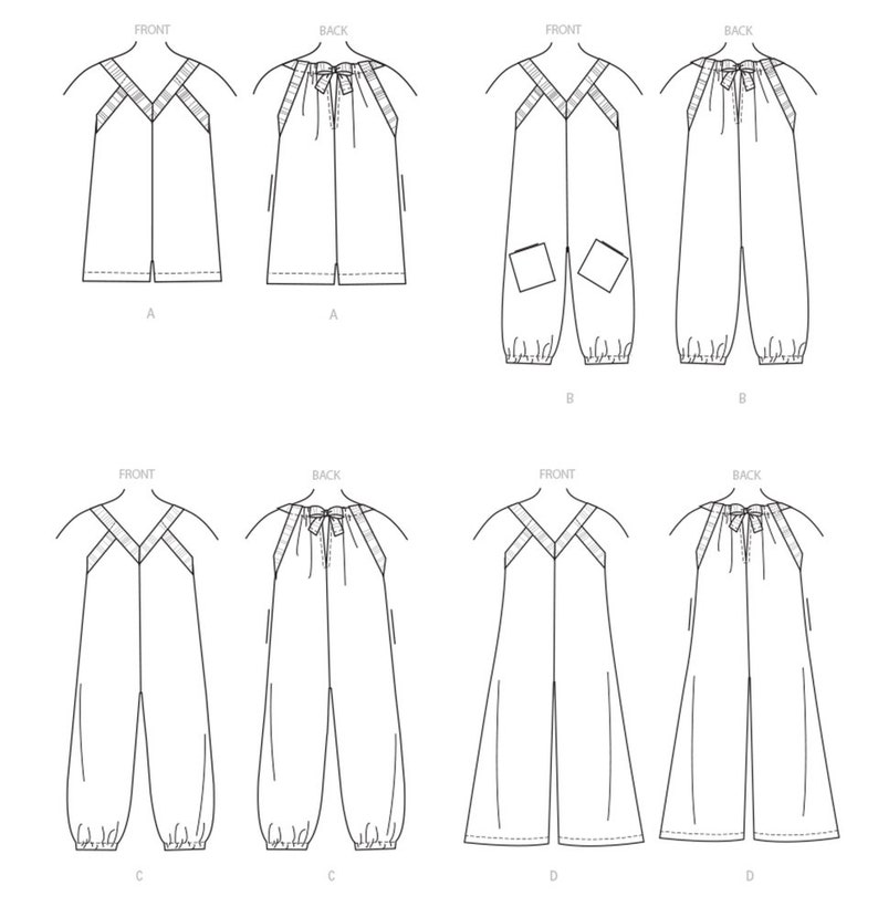 JUMPSUIT SEWING PATTERN Make Girls Clothes Short Long for Etsy