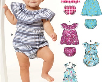 Sale!! BABY SEWING PATTERN | Sew Girls Clothes Clothing | Infant Romper Dress Bloomers Sundress | Size Newborn 3 6 9 12 15 18 Months | 6549