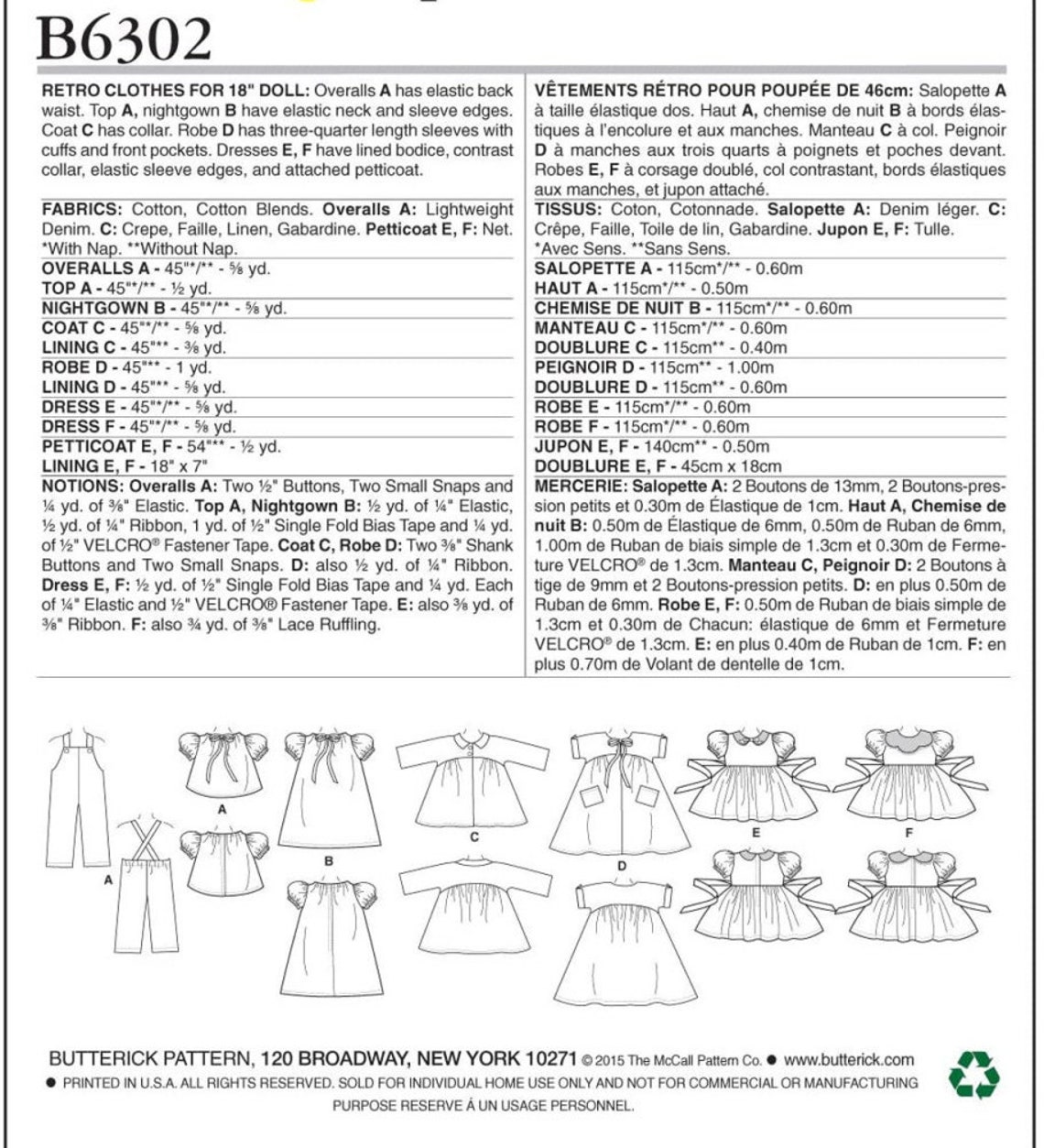 DOLL CLOTHES Sewing PATTERN Make Clothing for 18 Inch Etsy