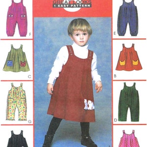 GIRLS SEWING PATTERN | Make Kids Clothes Clothing | Toddler Jumper Jumpsuit Romper Overalls | Child Size 1 2 3 4 | Spring Fall Outfit | 3362