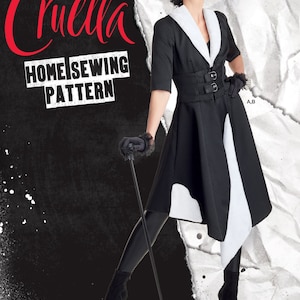 COSTUME SEWING PATTERN | Sew Womens Misses Halloween Outfit | Cruella Deville 101 Dalmatians | Size 6 8 10 12 14 16 18 20 22 Plus | 10980