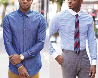 SHIRT SEWING PATTERN | Sew Mens Clothes Clothing | Button Down Up Casual Shirt | Size 34 36 38 40 42 44 46 48 50 52 Plus | Long Sleeves 8427
