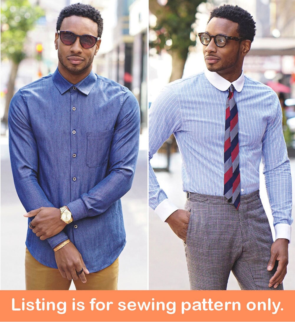 SHIRT SEWING PATTERN | Sew Mens Clothes Clothing | Button Down up ...