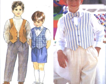 BOYS SEWING PATTERN | Sew Formal Clothes Clothing | Dress Pants Shorts Vest Bow Tie | Child Size 5 6 6X | Ring Bearer Christmas Easter 8831