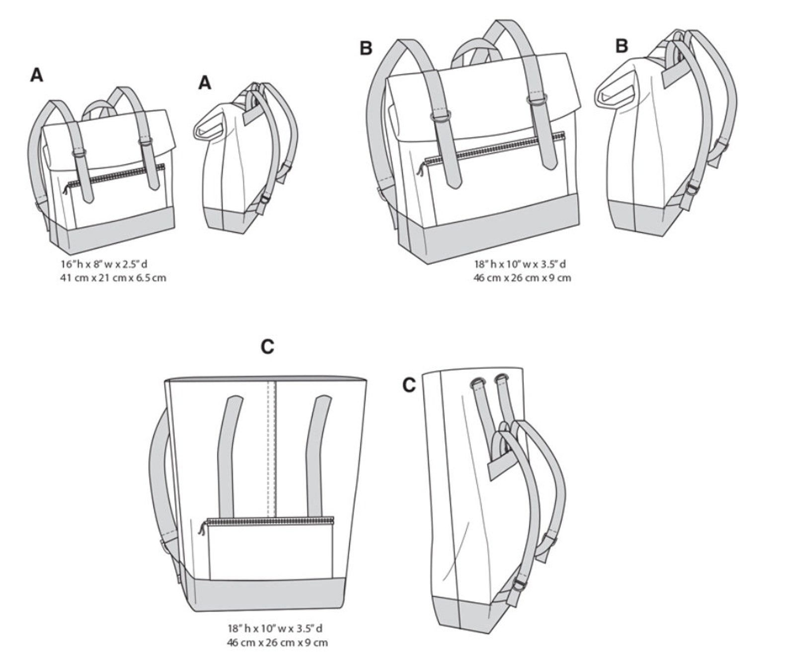 BACKPACK SEWING PATTERN Sew Mens Womens Bags School Work Etsy