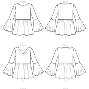 TOP SEWING PATTERN | Sew Womens Clothes Clothing | Shirt Boho Summer ...