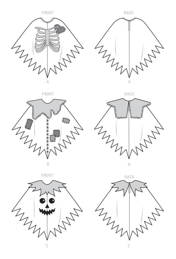 Costume Halloween Donna Poncho Fantasma Scheletro Zucca: Morbido, Leggero, Con Fascia, Lavabile, Ideale Per Feste A Tema