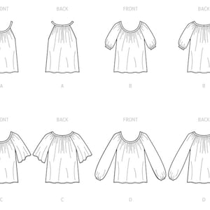 TOP SEWING PATTERN | Sew Womens Misses Clothes Clothing | Peasant ...