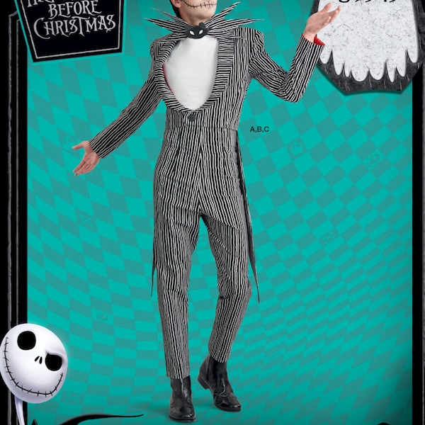 Jack Skellington Costume Men Etsy