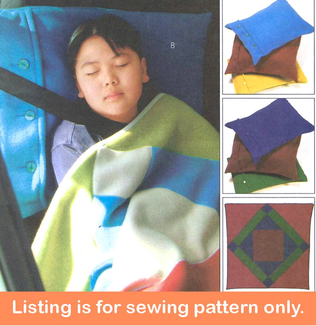 BLANKET PILLOW Sewing PATTERN Sew Kids Girls Boys Travel Etsy