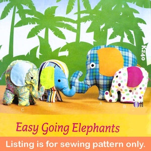 Stuffed TOY SEWING PATTERN | Sew Soft Plush Elephant Animals | Large & Small Size! | Girls Boys Baby Kids l Homemade Handmade Gift Idea 240