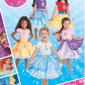 Sale!!! SKIRT SEWING PATTERN | Sew Girls Clothes Clothing | Disney Princess | Child Size 3 4 5 6 7 8 Snow White Cinderella Belle Ariel 8627