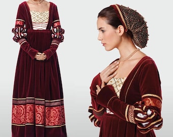 COSTUME SEWING PATTERN | Sew Women Halloween Carnival | Top Skirt Hair Snood Princess Queen Medieval Size 10 12 14 16 18 20 22 24 Plus 7171