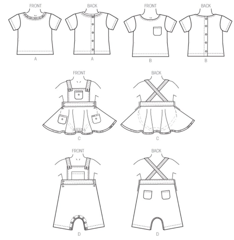 OVERALLS SEWING PATTERN Make Boy Girl Baby Clothes Infant Etsy