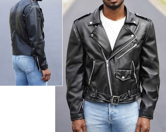 JACKET SEWING PATTERN | Sew Mens Clothes Clothing | Moto Biker Biking Jacket Leather Zipper | Size 34 36 38 40 42 44 46 48 50 52 Plus | 2011