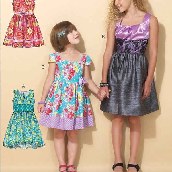 Ausverkauf!!! KLEID SCHNITTMUSTER | Nähen Mädchen Kleidung Kleidung | Party Kirche Ostern | Kindergröße 3 4 5 6 7 8 10 12 14 | Outfit für Kinder 7310