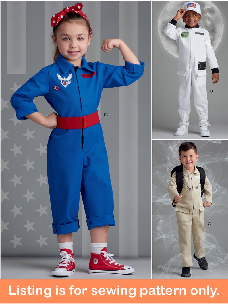 COVERALLS SEWING PATTERN Sew Halloween Costume Outfit Girl Etsy