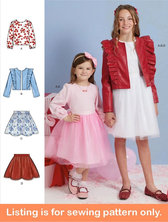 GIRLS SEWING PATTERN Sew Fall Clothes Clothing Long Sleeve Top
