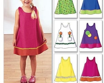 SUNDRESS SEWING PATTERN | Sew Girls Clothes Clothing | Sleeveless Dress Spring Summer | Child Size 1 2 3 4 5 6 | Easy Simple Outfit | 3772