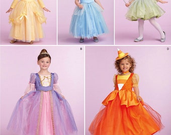 COSTUME SEWING PATTERN | Sew Girl Halloween Carnival Dress | Princess Rapunzel Tinkerbell Cinderella Belle Toddler Size 1/2 1 2 3 4 5 6 1303