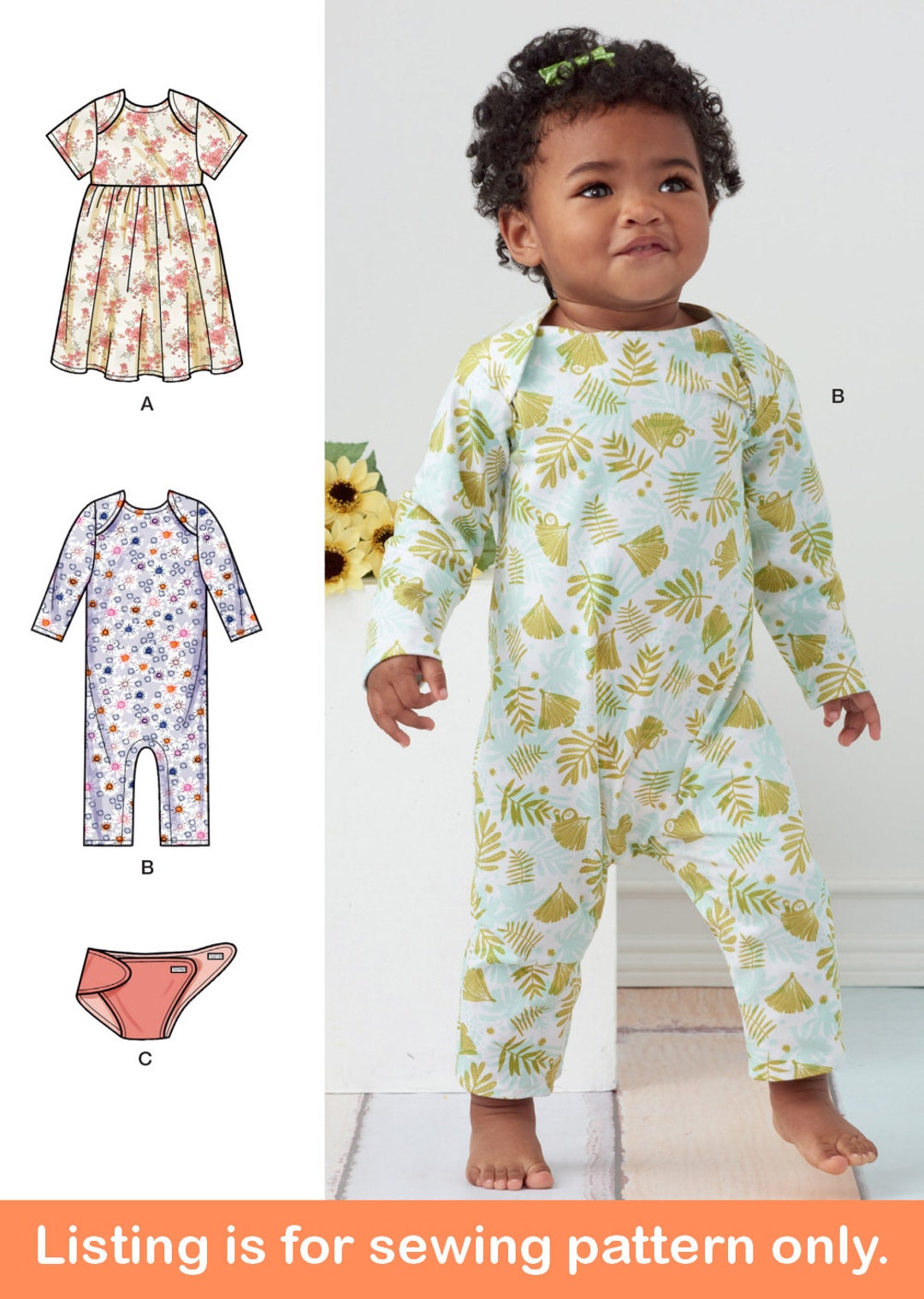 BABY SEWING PATTERN | Make Infant Clothes Clothing | Romper Dress ...