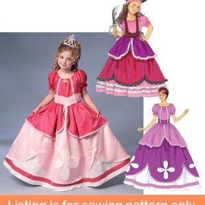 COSTUME SEWING PATTERN | Sew Girls Halloween Carnival Outfit | Princess Queen Pirate Dress | Child Size 3 4 5 6 7 8 | Renaissance Easy 6113