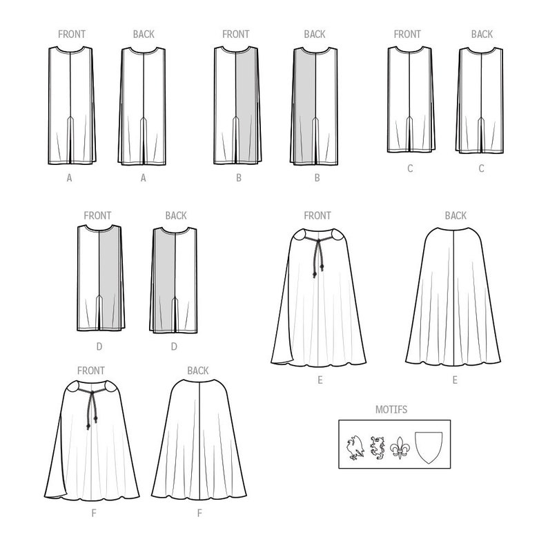 Knight Cape Pattern COSTUME SEWING PATTERN | Sew Mens Halloween Outfit | Medieval ...