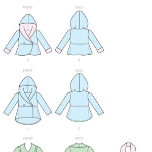 Fleece COAT SEWING PATTERN | Sew Girls Clothes | Jacket Hood Scarf ...