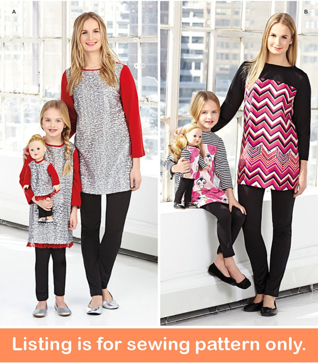Sale!!! MATCHING Mother Daughter SEWING PATTERN | Sew Women Girls 18 ...