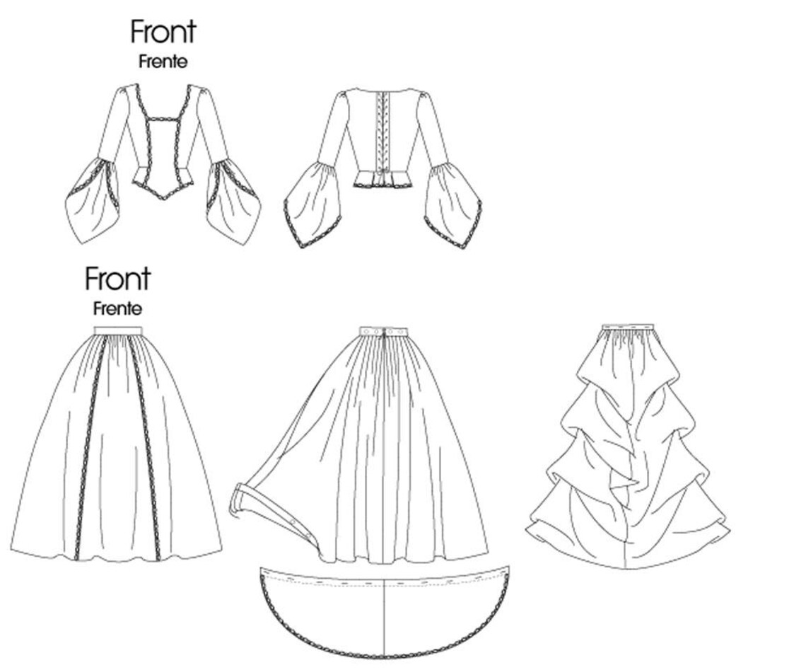 COSTUME SEWING PATTERN | Sew Womens Halloween Carnival Outfit ...